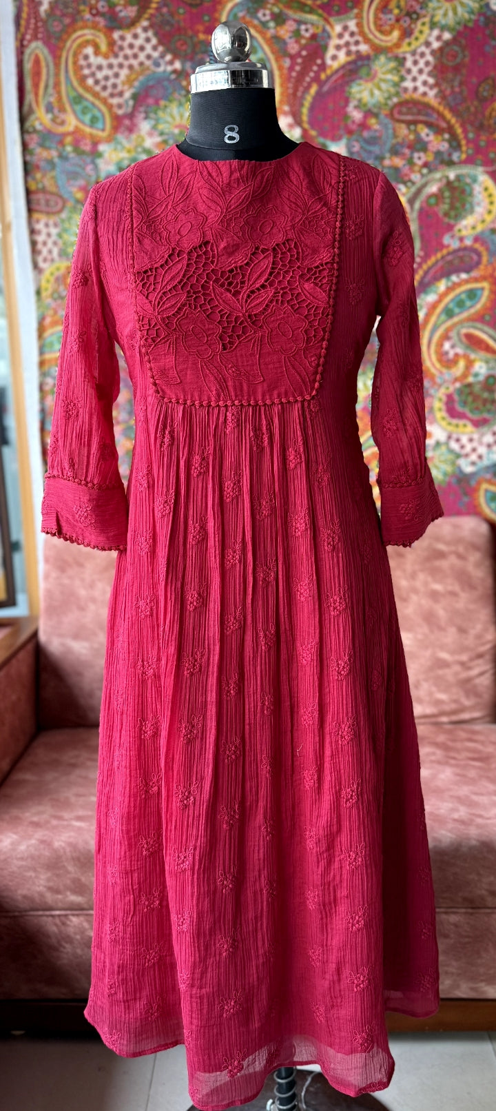 Queen Red Tunic Dress by Yarah By Nita