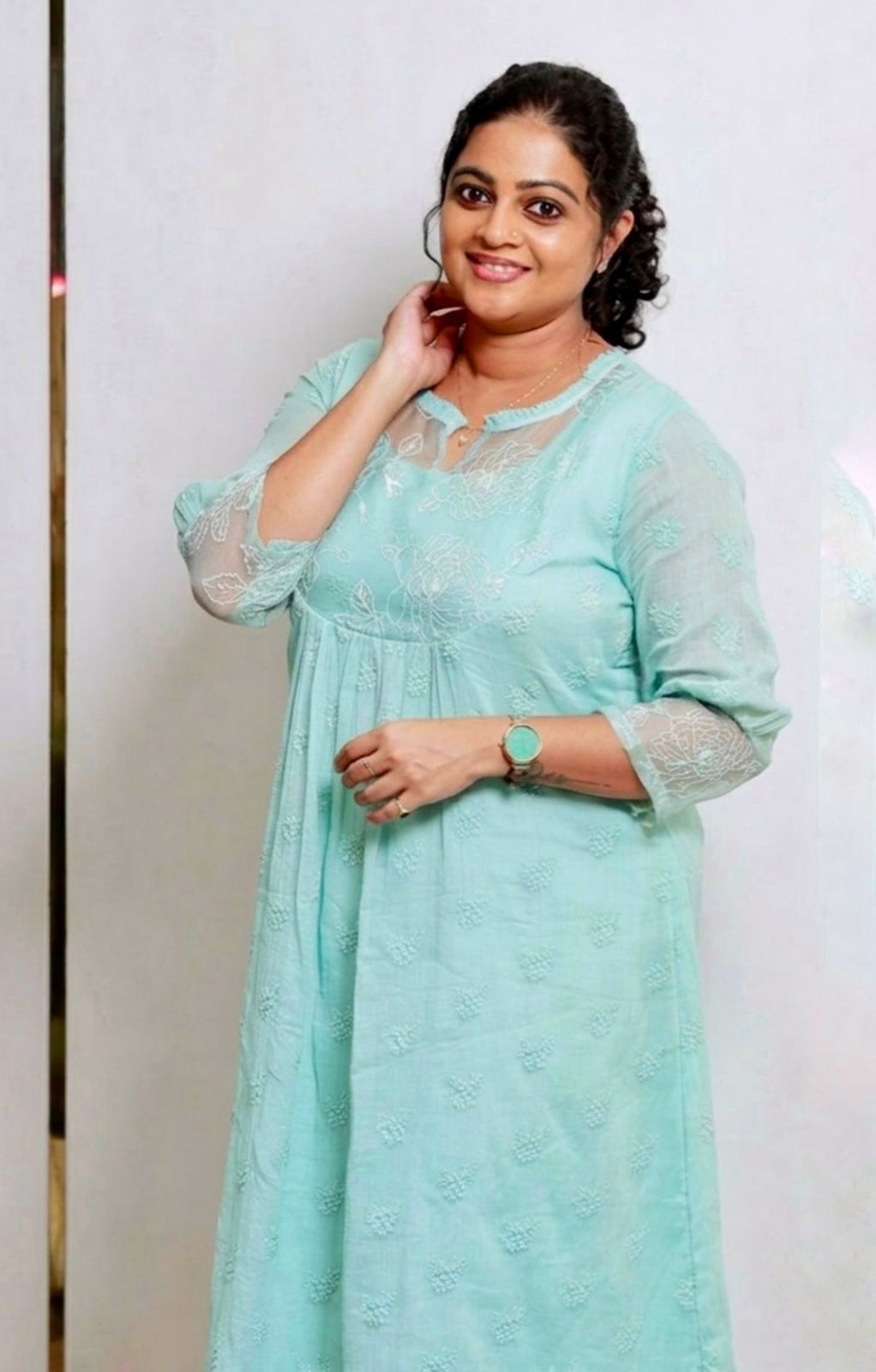 Aqua Whisper Tunic Dress, view 3