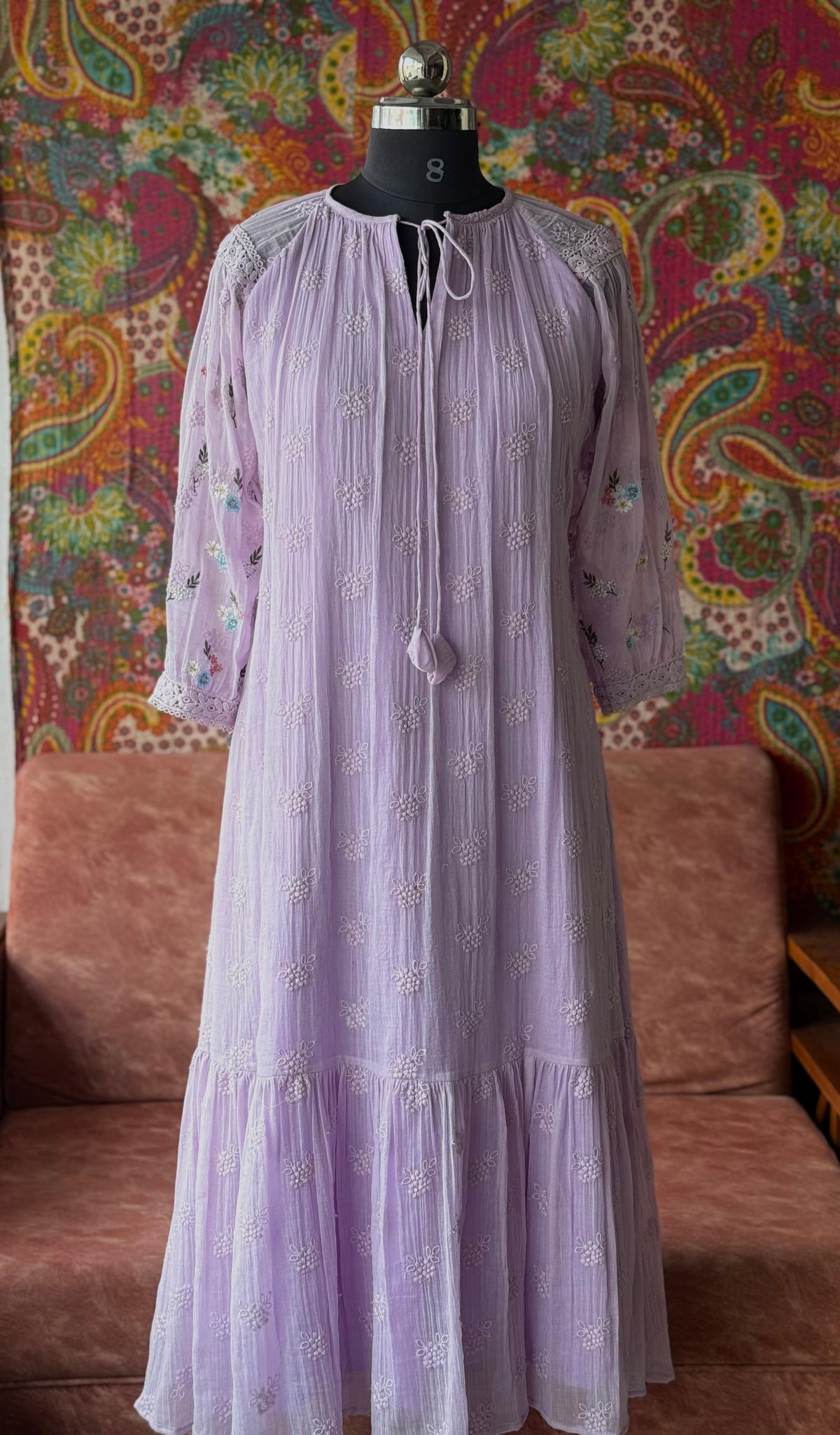 Lilac Daisy Tunic Dress by Yarah By Nita